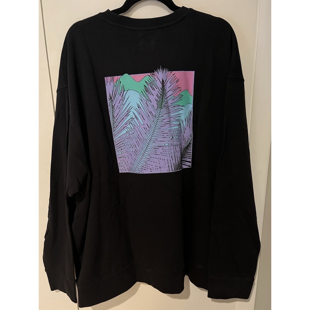 Levi's Graphic Crewneck Sweatshirt Black Size 3X Men's Retro Graphic Back - Picture 6 of 6